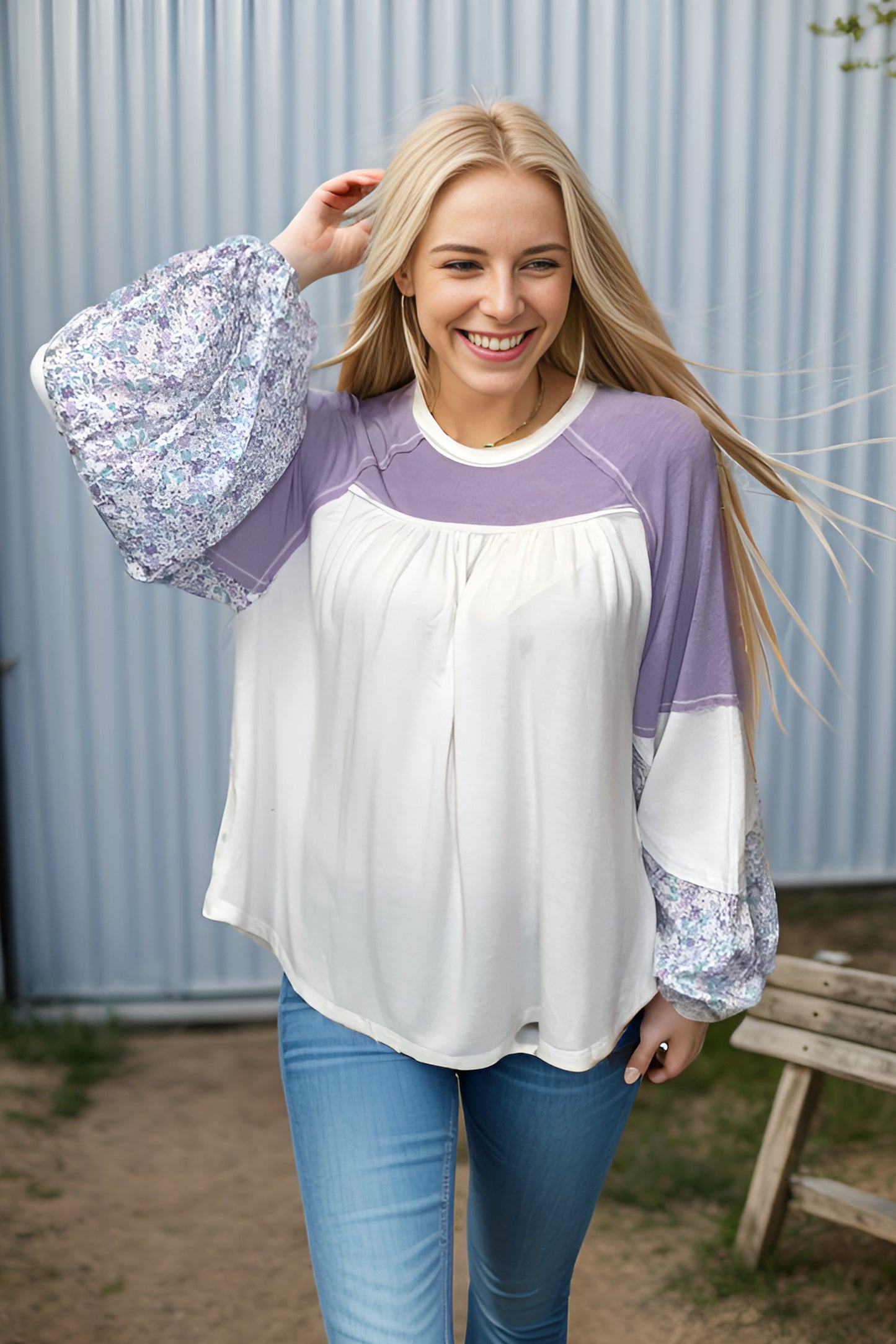 Lavender Grace Puff Sleeve